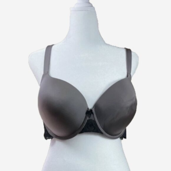 Torrid 42C Balconette Push Up Bra Gunmetal Gray Black Lace NWT Plus Size - Picture 1 of 10